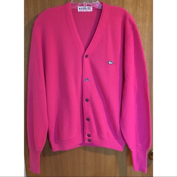 mens pink cardigan